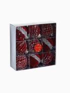 Ёлочные шары «Бархат. Фестиваль» d=8 см, 9 шт., сеточка звёзды, красный 10875278