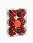 Ёлочные шары «Бархат. Фестиваль», новогодние, d=6 см, 6 шт., орбита, красный 10875288