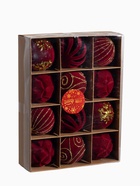 Ёлочные шары «Бархат. Время праздника», d=6 см, 12 шт., завитки снежинки, красный 10875289