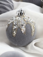 Ёлочные шары «Бархат. Маскарад», новогодние, d=6 см, 16 шт., серый - Фото 6