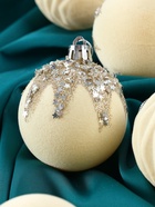 Ёлочные шары «Бархат. Маскарад», шары новогодние, d=6 см, 16 шт., белый - Фото 6