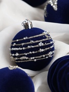 Ёлочные шары «Бархат. Маскарад», новогодние, d=6 см, 16 шт., синий - Фото 5