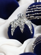 Ёлочные шары «Бархат. Маскарад», новогодние, d=6 см, 16 шт., синий - Фото 8