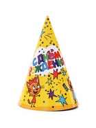 Колпак «С Днем Рождения!», желтый, Три Кота, 6 шт. 10899557 Колпак «С Днем Рождения!», желтый, Три Кота, 6 шт. 10899557