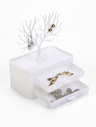 Шкатулка для украшений «Олень», 2 яруса, квадратная подставка,17×11×24.8 см, белая - Фото 1