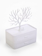 Шкатулка для украшений «Олень», 2 яруса, квадратная подставка,17×11×24.8 см, белая - Фото 2