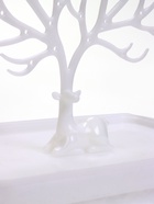 Шкатулка для украшений «Олень», 2 яруса, квадратная подставка,17×11×24.8 см, белая - Фото 4