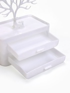 Шкатулка для украшений «Олень», 2 яруса, квадратная подставка,17×11×24.8 см, белая - Фото 5