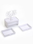 Шкатулка для украшений «Олень», 2 яруса, квадратная подставка,17×11×24.8 см, белая - Фото 6