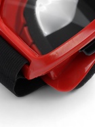 УЦЕНКА Очки-маска для езды на мототехнике, стекло белое, красная - Фото 4