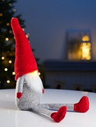 Светодиодная фигура «Гномик в красной шапке» 60 см, текстиль, 1 LED, от батареек LR1130×3, свечение тёплое белое - Фото 4