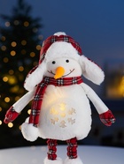 Фигура текстиль «Снеговик» 40-60 см, телескопические ножки, 1 LED, от батареек LR1130×3, свечение тёплое белое - Фото 7