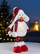 Фигура текстиль «Снеговик» 40-60 см, телескопические ножки, 1 LED, от батареек LR1130×3, свечение тёплое белое - Фото 8