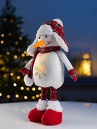 Фигура текстиль «Снеговик» 40-60 см, телескопические ножки, 1 LED, от батареек LR1130×3, свечение тёплое белое - Фото 9