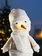 Фигура текстиль «Снеговик» 55-84 см, телескопические ножки, 1 LED, от батареек LR1130×3, свечение тёплое белое - Фото 7