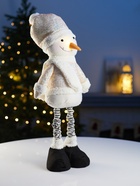 Фигура текстиль «Снеговик» 55-84 см, телескопические ножки, 1 LED, от батареек LR1130×3, свечение тёплое белое - Фото 9