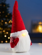 Фигура текстиль «Гном романтик в красном» 40 см, 1 LED, от батареек LR1130×3, свечение тёплое белое - Фото 4