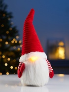 Фигура текстиль «Гном романтик в красном» 40 см, 1 LED, от батареек LR1130×3, свечение тёплое белое - Фото 5