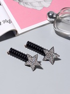 Резинки для волос «Пружинка-звёздочка», набор 2 шт., 9.5×1.5 см, чёрные - Фото 1