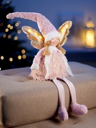 Фигура текстиль «Кукла в розовом» 70 см, 6 LED, от батареек AG10×3, свечение тёплое белое - фото 61080327