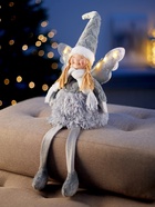 Фигура текстиль «Кукла в сером» 70 см, 6 LED, от батареек AG10×3, свечение тёплое белое - Фото 4