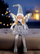 Фигура текстиль «Кукла в сером» 70 см, 6 LED, от батареек AG10×3, свечение тёплое белое - Фото 5