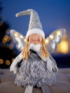 Фигура текстиль «Кукла в сером» 70 см, 6 LED, от батареек AG10×3, свечение тёплое белое - Фото 6