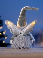 Фигура текстиль «Кукла в сером» 70 см, 6 LED, от батареек AG10×3, свечение тёплое белое - фото 61080331