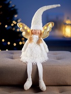 Фигура текстиль «Кукла в белом» 70 см, 6 LED, от батареек AG10×3, свечение тёплое белое - Фото 5