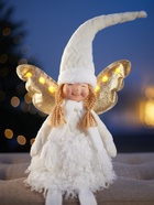 Фигура текстиль «Кукла в белом» 70 см, 6 LED, от батареек AG10×3, свечение тёплое белое - Фото 6