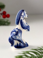 Фигурка фарфор гжель «Конь на дыбах», 8?5 см (комплект 5 шт) - фото 49021368