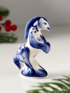 Фигурка фарфор гжель «Конь на дыбах», 8?5 см (комплект 5 шт) - фото 54804721