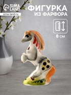 Фигурка фарфор гжель «Конь на дыбах», 8×5 см, цветной - Фото 1