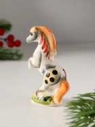 Фигурка фарфор гжель «Конь на дыбах», 8?5 см, цветной (комплект 5 шт) - фото 49021371