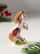 Фигурка фарфор гжель «Конь на дыбах», 8?5 см, цветной (комплект 5 шт) - фото 49021372