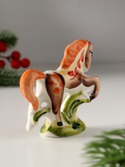 Фигурка фарфор гжель «Конь на подставке», 8?8 см, цветной (комплект 2 шт) - фото 49021380