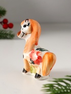 Фигурка фарфор гжель «Конь с гривой», 8?7.5 см, цветной (комплект 2 шт) - фото 49021395