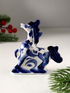 Фигурка фарфор гжель «Лошадь Оля», 8.5?8 см (комплект 2 шт) - фото 49021402