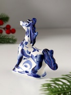 Фигурка фарфор гжель «Лошадь Оля», 8.5?8 см (комплект 2 шт) - фото 49021403