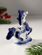 Фигурка фарфор гжель «Лошадь Оля», 8.5?8 см (комплект 2 шт) - фото 49021404