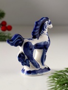 Фигурка фарфор гжель «Скакун», 9?9 см (комплект 5 шт) - фото 49021420