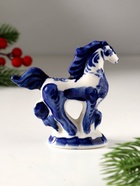 Фигурка фарфор гжель «Скакун», 9?9 см (комплект 5 шт) - фото 54804730