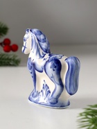 Фигурка фарфор гжель «Лошадь в траве средняя», 9.5?8.5 см (комплект 5 шт) - фото 49021422