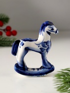 Фигурка фарфор гжель «Лошадка-качалка», 9?7.5 см (комплект 10 шт) - фото 49021428