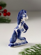 Фигурка фарфор гжель «Лошадь цирковая малая», 8.5?6.5 см (комплект 10 шт) - фото 49021436