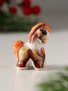 Фигурка фарфор гжель «Лошадка малая», 4.5?4 см, цветной (комплект 10 шт) - фото 54804732