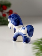 Фигурка фарфор гжель «Жеребенок», 6×6.5 см - Фото 3