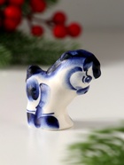 Фигурка фарфор гжель «Жеребенок Пупс Саша», 5×5 см - фото 119642486