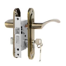 {{photo.Alt || photo.Description || 'УЦЕНКА Замок врезной LOCKLAND Rd=003, с ручкой, 3 ключа, цвет бронза'}}