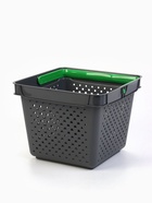 Корзина покупательская пластиковая 10 л, серая - Фото 5